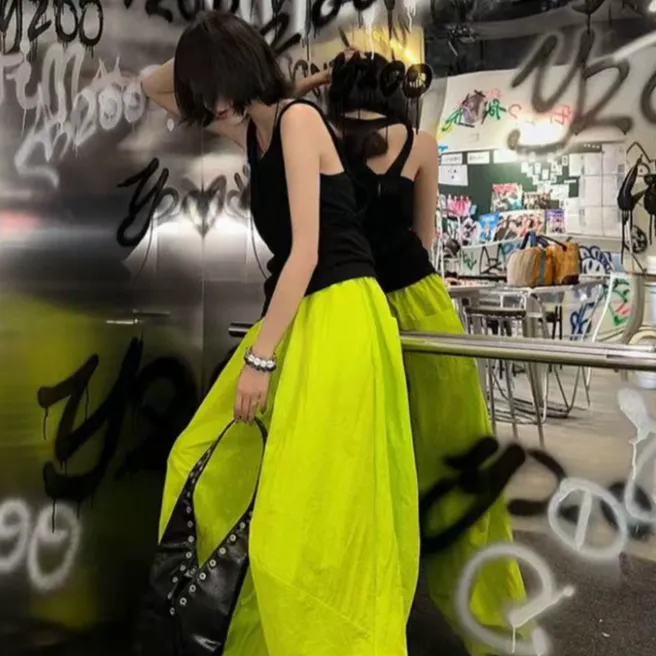 长裤印染立体装饰阔腿裤休闲裤演出服Y3K傣族风格