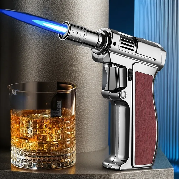 充气直冲焊可定锁火360°倒置点火多用途高温点火创意打火机