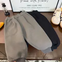【有刺绣罗纹收脚运动长裤】儿童休闲春秋宽松时尚运动百搭长裤