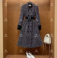 秋冬气质小香风时尚设计师中长款羽绒服 QD-2025221