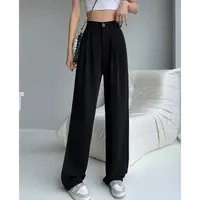 912时尚窄版阔腿裤女2025夏季新款气质百搭显瘦薄款休闲裤