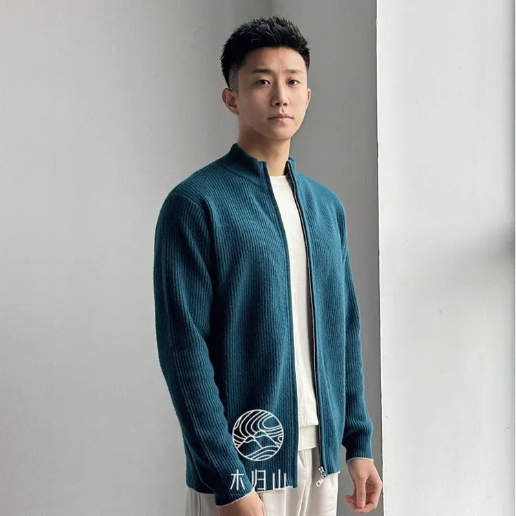 slice of life「佳禾」系列男士山羊绒针织开衫拉链休闲秋冬简约