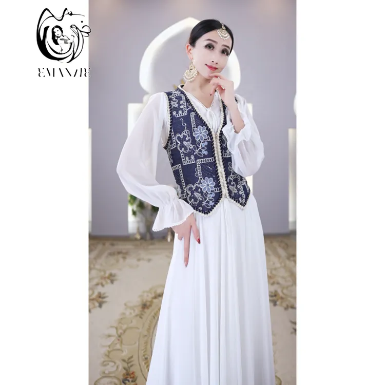 W6109依曼之舞异域风情马甲服装刺绣民族风新款洋气跳舞新疆舞服