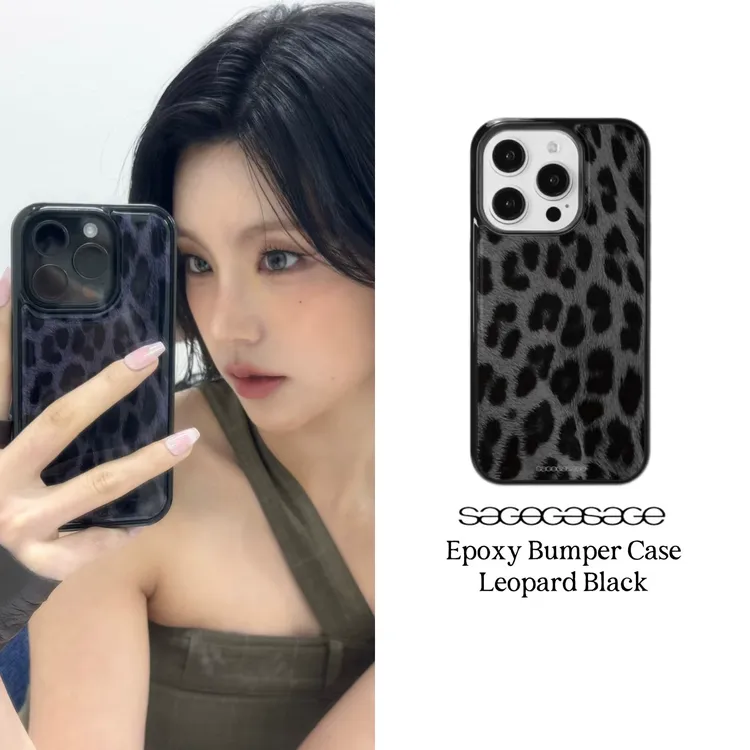 新款豹纹韩系网红滴胶手机壳适用苹果16promax高级15简约13小众12