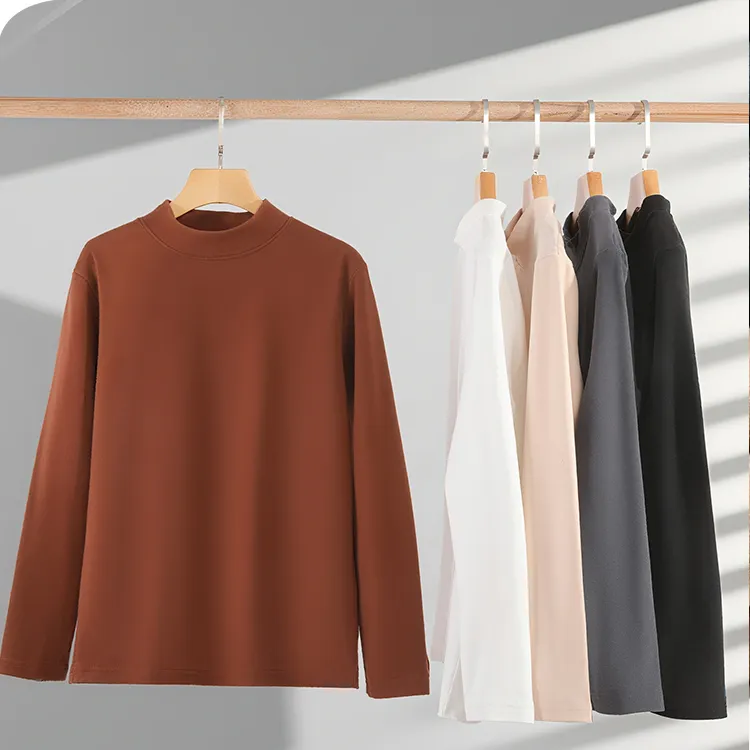 凡客依舍双面磨毛德绒男女内搭保暖衣半高领透气亲肤秋冬打底衫