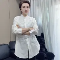 6899【薇语莎】春季新款时尚百搭休闲显瘦绑带设计小寸领衬衣