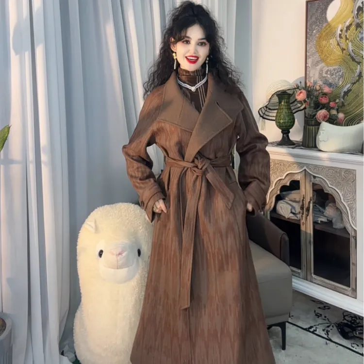 【艾特莱斯呢子大衣】 职场风廓型翻领高级感气质冬季