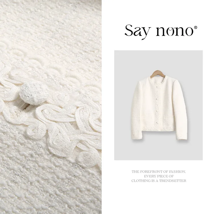 懒猫nono│Saynono 圆领花边小香风外套/BLXF699631