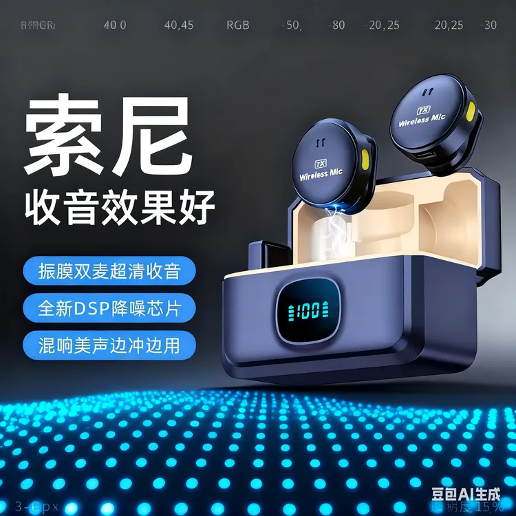 【央妈推荐】无线麦克风领夹式手机收音麦夹领录音降噪户外直播视频