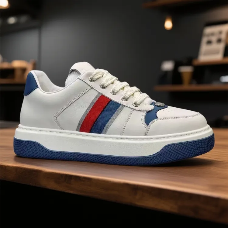 板鞋真皮休闲板鞋白耐磨男士韩版透气休闲风鞋子运动极简风休闲鞋