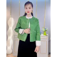 【媞媞专属】新中式春秋季短外套女短款中国风百搭重工提花V领网