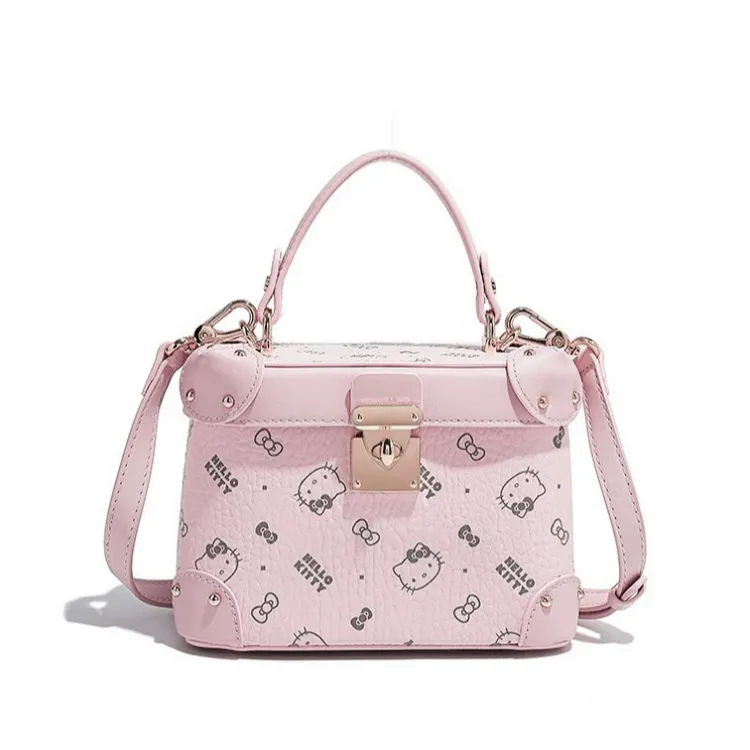 HelloKitty凯蒂猫盒子包时尚小众女士斜挎包高级感印花单肩手提包