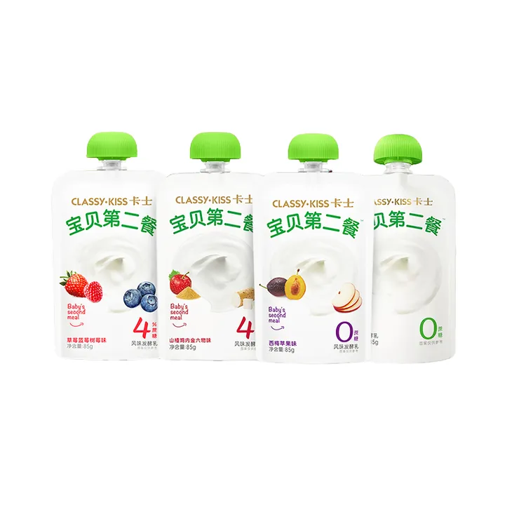 卡士宝贝第二餐85g*12袋装原味西梅苹果高钙儿童酸奶低温混合口味