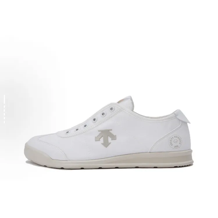 DESCENTE/迪桑特舒适百搭 防滑轻便耐 低帮帆布鞋 男女同款 米色