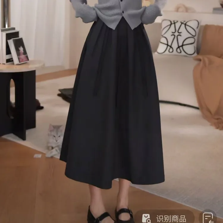 林满满(MM-36)秋季显瘦高腰时尚花朵a字半身裙