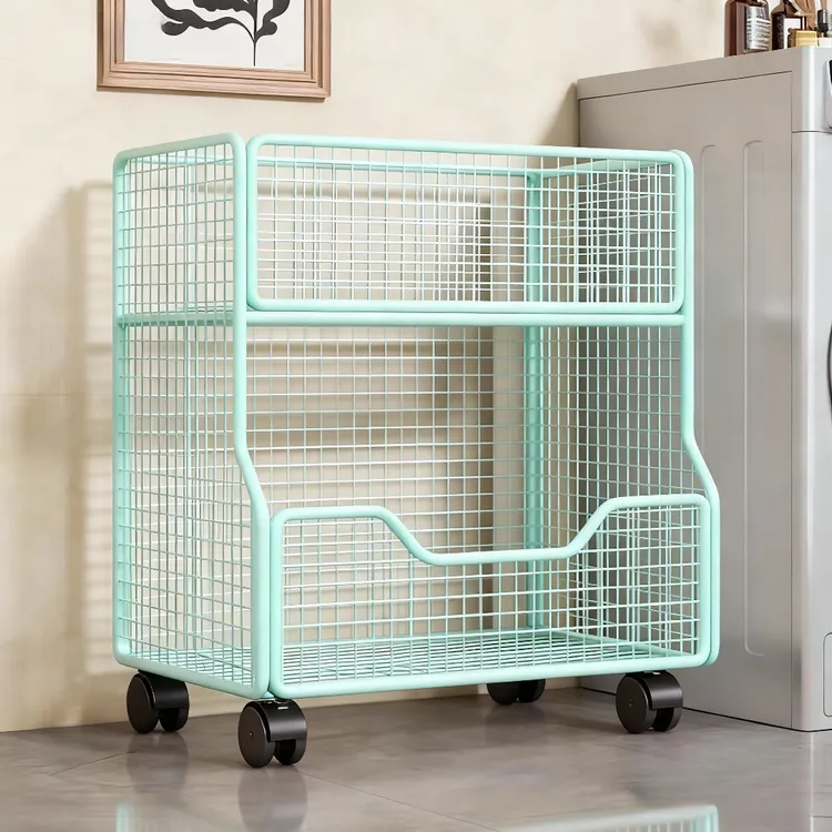 林家置物架落地式卫生间浴室多层收纳架家用夹缝储物收纳小推车