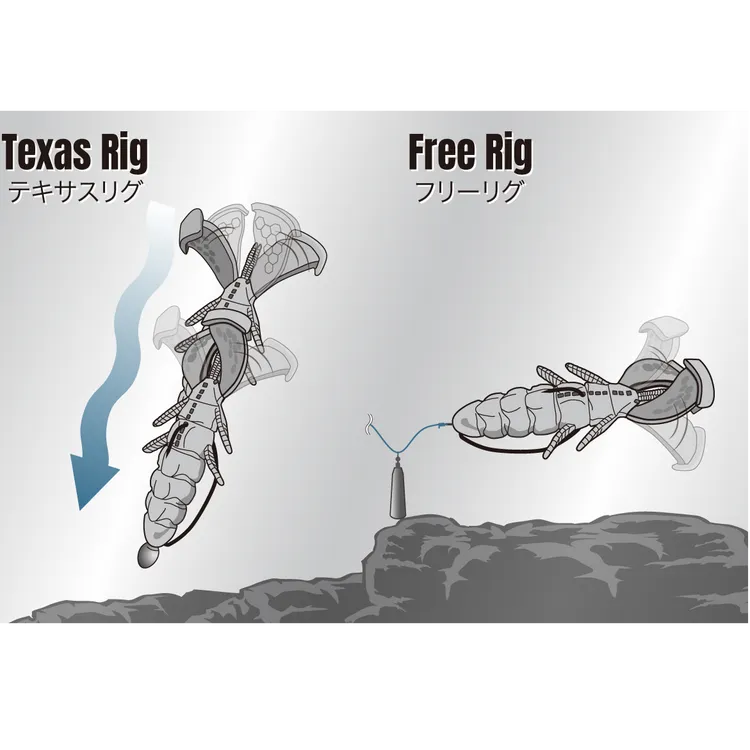 MEGABASS2025年新品 软饵蟑螂虾 鲈鱼鳜鱼 自由钓组德州钓组无铅