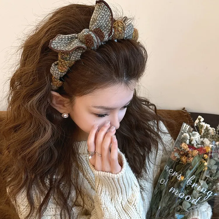 慵懒甜美绑带蝴蝶结发箍女韩系百搭高颅顶头箍日常外戴压发卡发饰