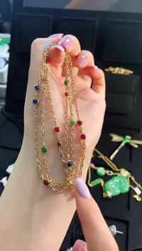 【闪购商品】翡翠颈饰18K金镶嵌颈饰