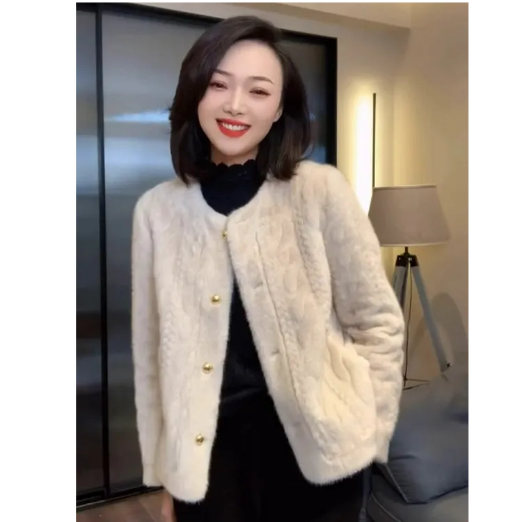 毛毛外套女2025新款爆款小香风独特超好看短款外套女秋冬季上衣潮