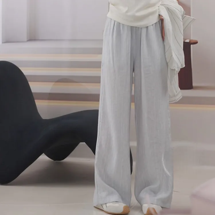 老钱风肌理感松弛新款凉凉休闲裤LK2502712