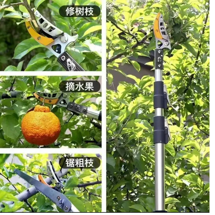 高空摘果剪水果采摘树枝修剪果园专用剪刀伸缩杆采果剪摘果神器