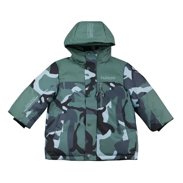 龙年极寒系列儿童冬季加厚保暖迷彩时尚羽绒服