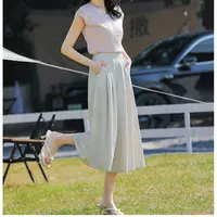 纪凡姬/K8-夏季气质新款休闲裤裙女显瘦高腰阔腿裤裙