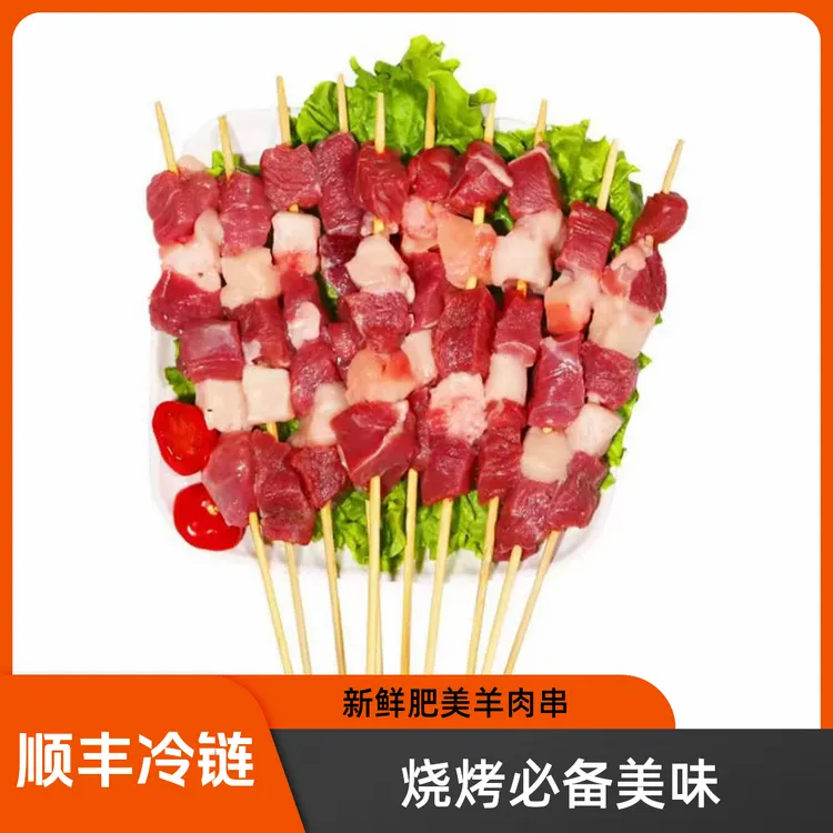 鑫伊牧【40支/100支】烧烤羊肉串新鲜手工烧烤店同款【清真食品】