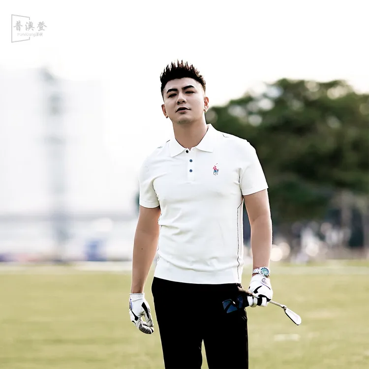 普澳登 Polo衫男款2025新款潮流运动时尚休闲百搭T恤刺绣短袖polo