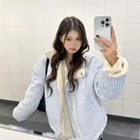 棉服女2025年新款冬季加厚小个子棉衣双面穿超好看拼接绒棉袄外套