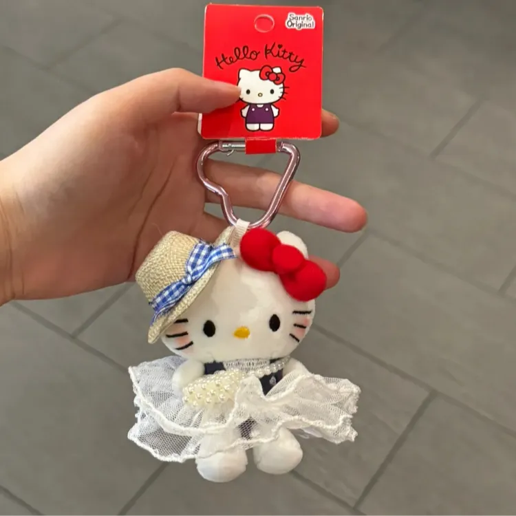 草帽hellokitty包包挂件可爱毛绒玩偶网纱裙汽车钥匙扣挂饰礼物女