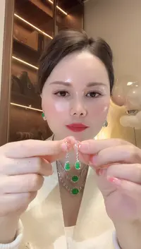【闪购商品】翡翠耳饰18K金镶嵌D40 翡翠