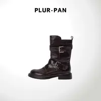 PLUR·PAN百搭时尚骑士中筒靴