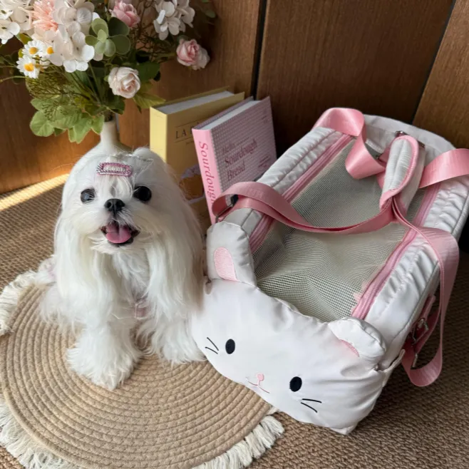 Fluffybaby五一出行宠物车载包小型犬宠物外出包两用猫包比熊