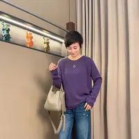 妮子严选新款秋季百搭针织圆领打底休闲上衣9233