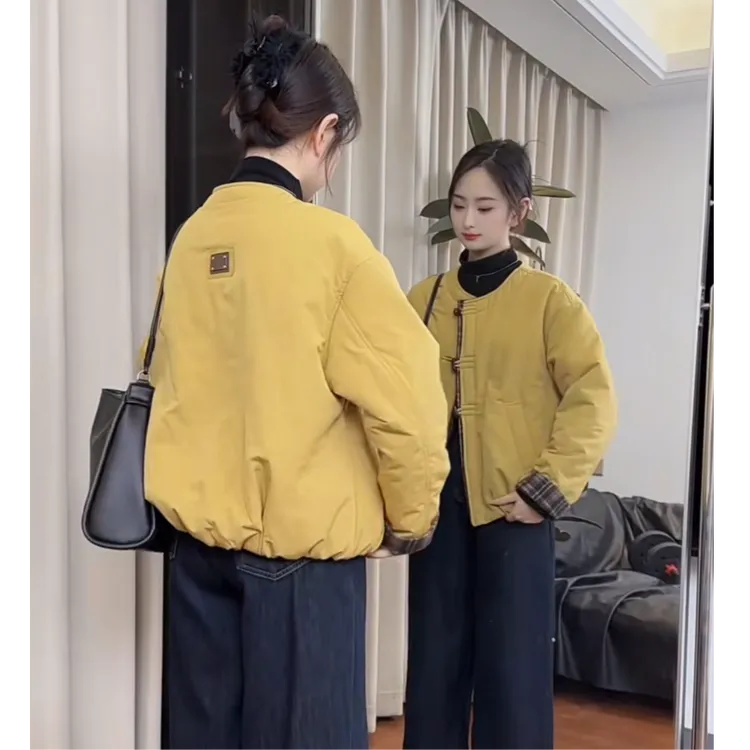 正版爆款设计感加棉加厚棉服短外套女2025冬季时尚流行超好看上衣