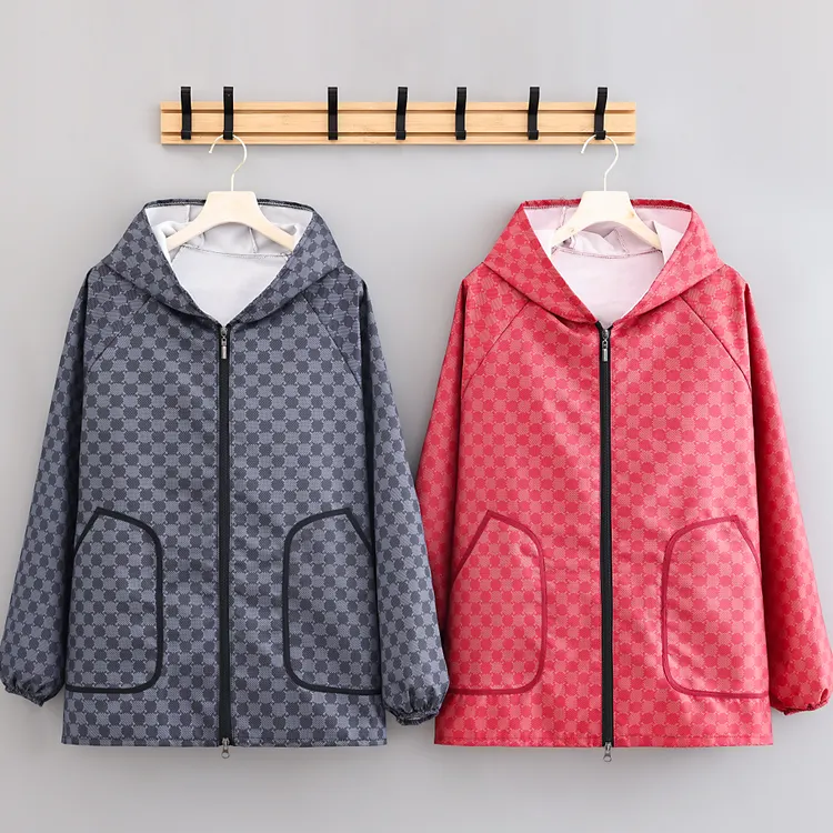 成人时尚长袖防泼水连帽罩衣家用做饭干活耐脏定制印字围裙工作服