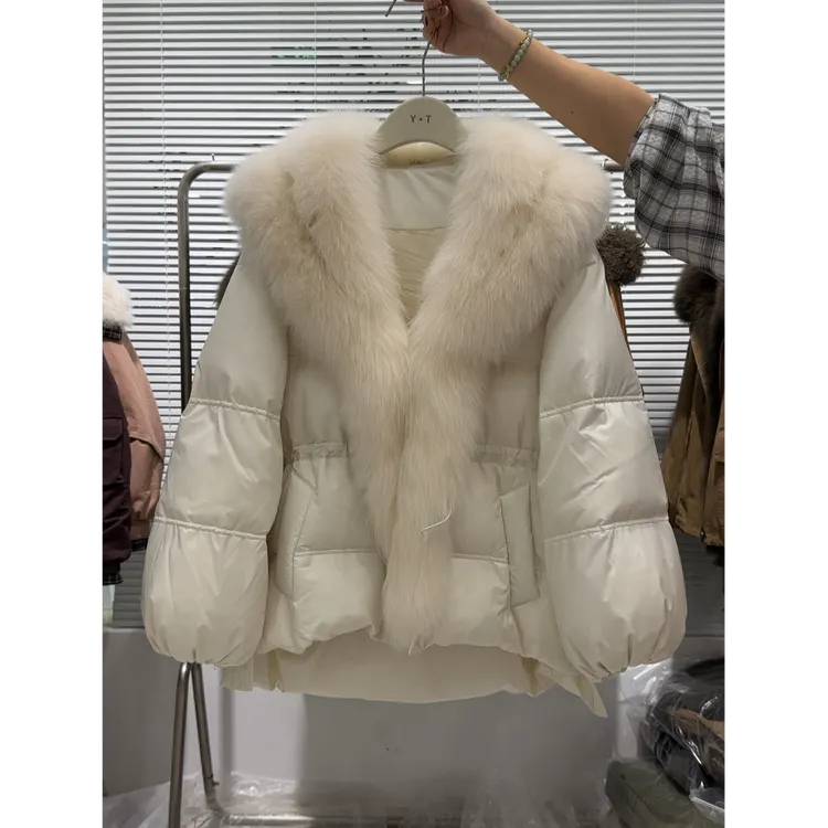 2025女装冬季新款大毛领设计高级感洋气宽松显瘦百搭保暖棉服外套