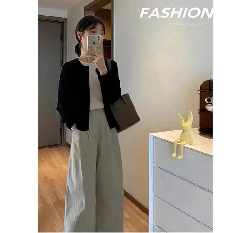 入秋搭配一整套ootd穿搭秋装女2024年新款时尚套装初秋韩系两件套