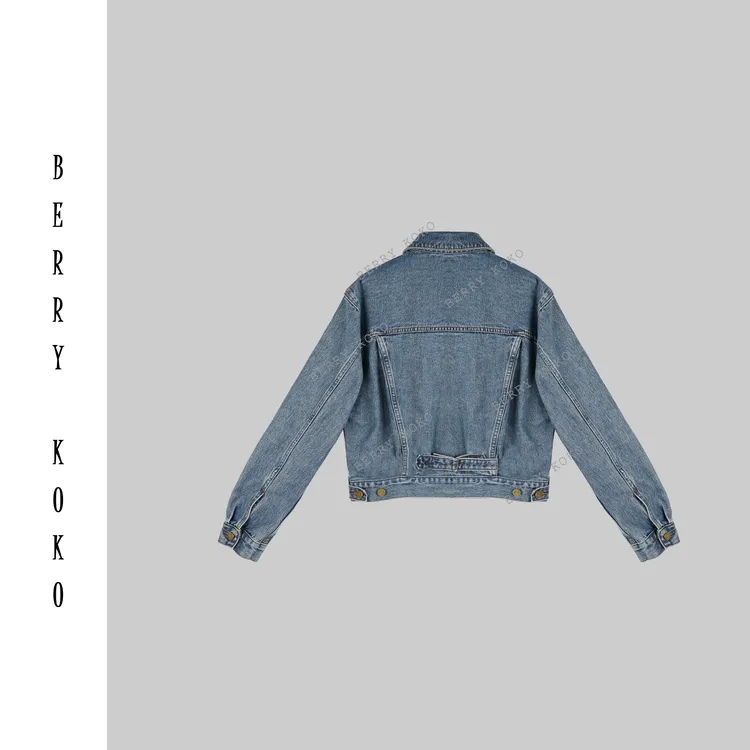 【MISSKO】秋款高品质重磅洗水复古百搭牛仔外套 （欢姐自留款）67060