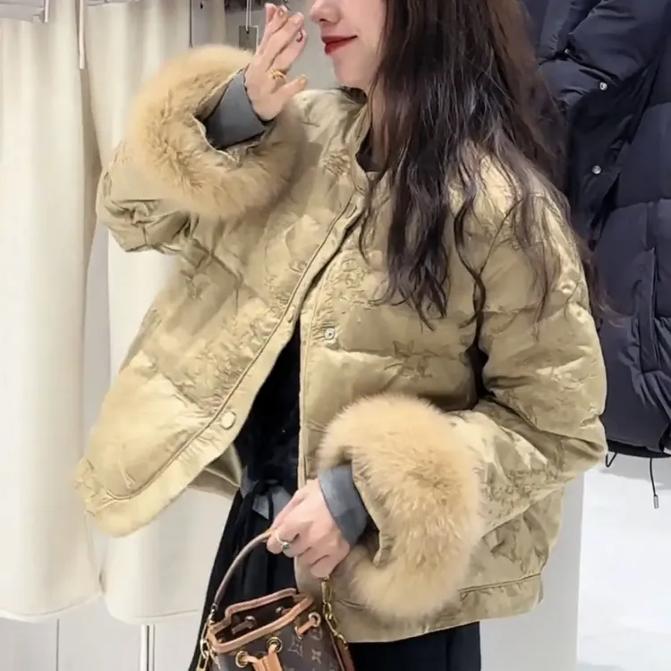 2025新中式冬季新款时尚百搭重工保暖棉服国风复古夹棉外套