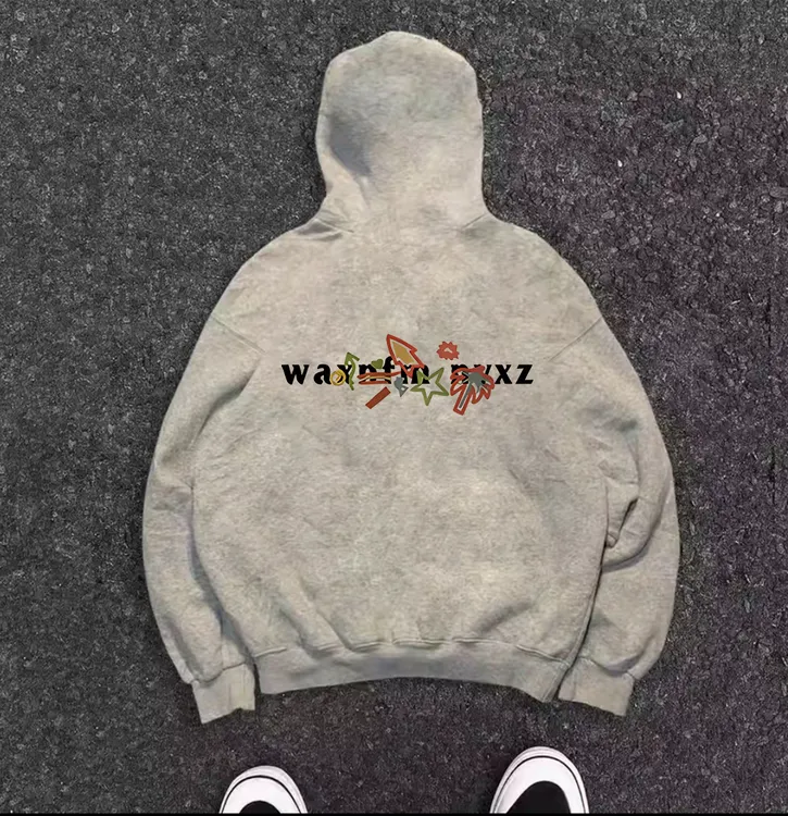 高品质加绒加厚连帽卫衣男秋冬美式潮流宽松百搭高街休闲学生上衣