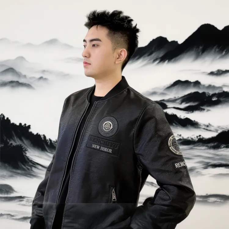 2025秋冬季软皮老钱风男士皮夹克宽松韩系皮衣痞帅外套防风皮衣