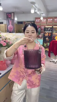 琉璃瑞直花瓶花器W-晚2