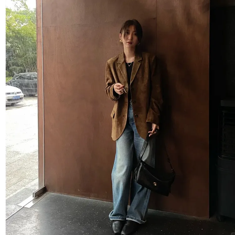 2025早秋新款时尚套装气质显瘦洋气休闲百搭性感辣妹外穿外套长裤