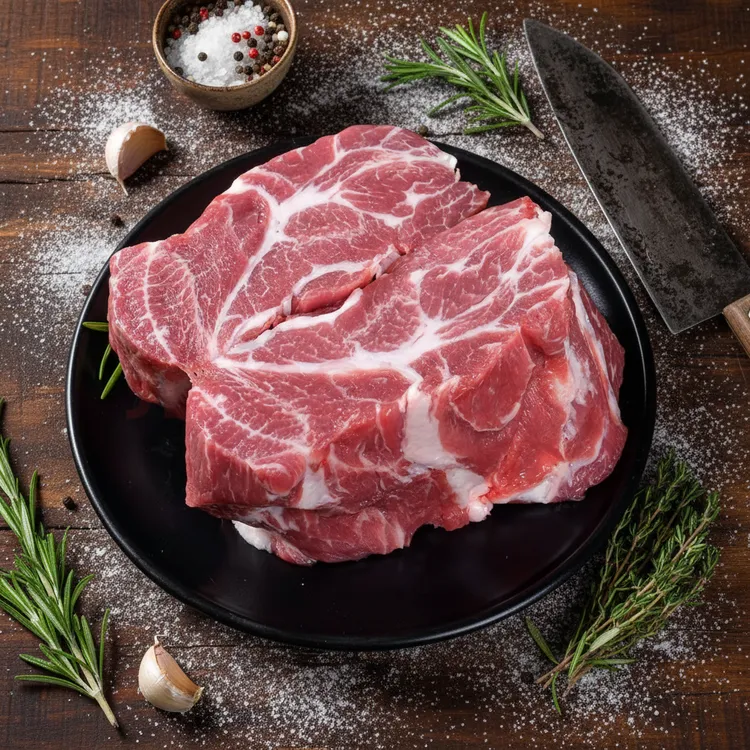 恒正源买2斤送1斤新鲜土猪梅花肉，土猪猪颈肉【京东/顺丰冷链包邮】