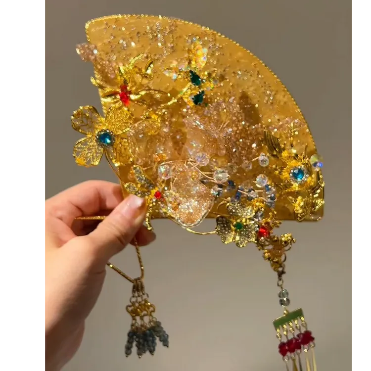 g1031中式婚礼汉服古装传统团扇子秀禾新娘配饰品