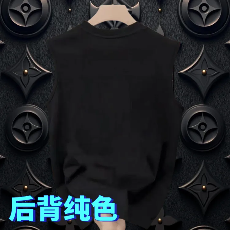 美式痞帅潮牌重磅纯棉背心男士夏季新款爆款时尚坎肩无袖t恤男装T