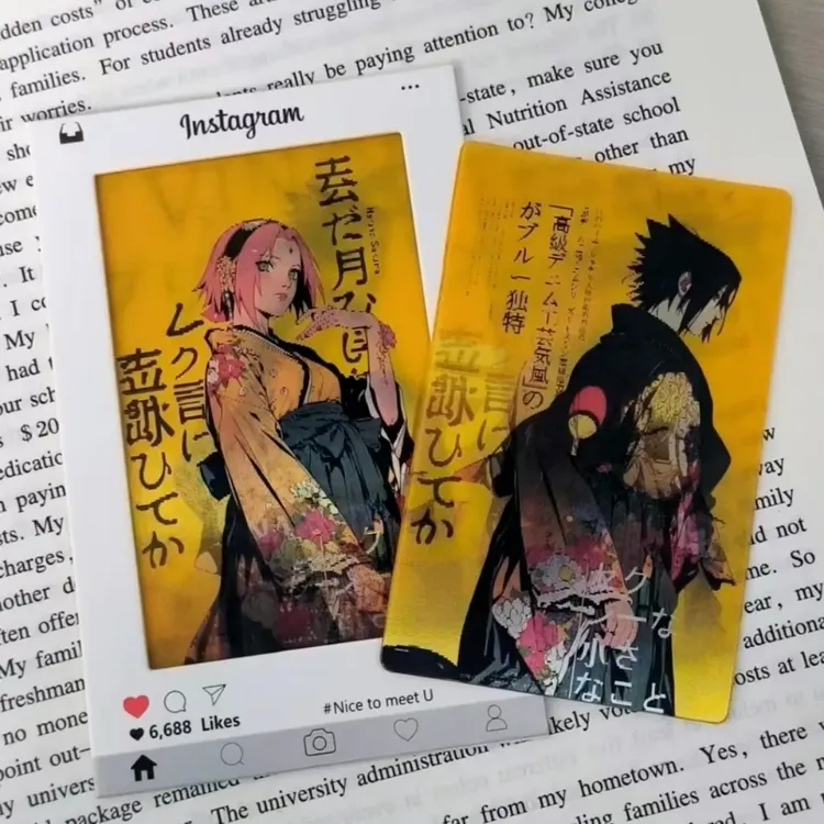 火影忍者四变光栅卡创意卡通变换小卡挂件适合送对象收藏礼物